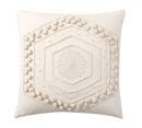 Online Designer Combined Living/Dining POM POM EMBROIDERED PILLOW COVER