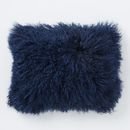 Online Designer Living Room Mongolian Lamb Pillow Cover - Velvet Ink (12