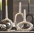 Online Designer Combined Living/Dining Global Views Keyhole Silver Vases