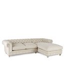 Online Designer Combined Living/Dining Warner Linen Sectional Sofa, Right-Arm Facing