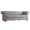 Online Designer Living Room Ivy Tufted Button Linen Sofa 