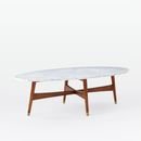 Online Designer Living Room Reeve Mid-Century Oval Coffee Table - Marble Top