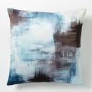 Online Designer Living Room Painterly Texture Pillow Cover - Blue Teal