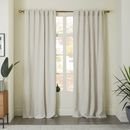 Online Designer Bedroom Belgian Flax Linen Curtain + Blackout Lining - Natural