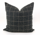 Online Designer Other Charcoal window pane pillow cover