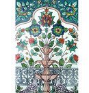 Online Designer Bedroom Floral Fountain Doves 6-tile Ceramic Wall Mural