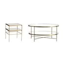 Online Designer Living Room Leona Round Coffee Table and 2 cube table set