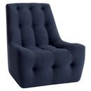 Online Designer Kids Room Navy Linen Modern Slipper Chair