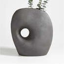 Online Designer Combined Living/Dining Clyborne Textured Black Ceramic Vase 12