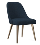 Online Designer Combined Living/Dining Mid Century Upholstered Dining Chair - Metal
