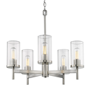 Online Designer Combined Living/Dining New Fairfield 5 - Light Dimmable Cylinder Chandelier