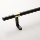 Online Designer Bedroom seamless black with brass band curtain rod set 48