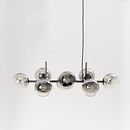 Online Designer Combined Living/Dining Staggered Glass Chandelier - 8-Light (above the seating area)