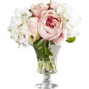 Online Designer Hallway/Entry Faux Rose and Hydrangea Bouquet