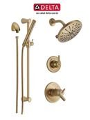 Online Designer Bathroom Delta TempAssure 17T Series Thermostatic Shower System with Integrated Volume Control, Shower Head, and Hand Shower - Includes Rough-In Valves