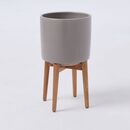 Online Designer Combined Living/Dining Mid-Century Turned Leg Standing Planters - Matte