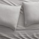 Online Designer Bedroom Set of 2 Lino II Light Grey Linen Standard Pillow Cases