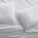 Online Designer Bedroom Lino II White Linen Queen Sheet Set