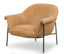 Online Designer Living Room Rolled Arm Chair - Leather
