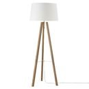 Online Designer Combined Living/Dining Tripod Wood Floor Lamp Natural/White