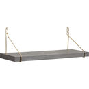 Online Designer Home/Small Office clad shelf with gold brackets