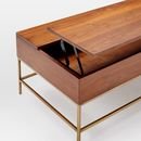 Online Designer Home/Small Office Storage Coffee Table - Walnut/Antique Brass