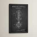 Online Designer Home/Small Office Football Charcoal Patent Blueprint' by Aged Pixel Graphic Art on Wrapped Canvas