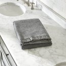 Online Designer Bathroom Fringe Grey Bath Towel