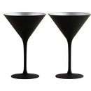 Online Designer Dining Room Olympia 8 oz. Crystal Martini Glass (Set of 2) -Black/Silver 