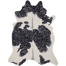 Online Designer Home/Small Office Clayton Black/ Silver Faux Cowhide Rug