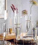 Online Designer Combined Living/Dining Brass Ring Vases Set of 3 by Roost