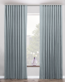 Online Designer Bedroom Drapery for big window glass (Herringbone-Mist)