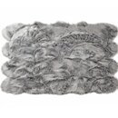 Online Designer Hallway/Entry Luxurious Soft Faux Fur Sheepskin Octo Pelt Gray Area Rug