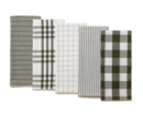 Online Designer Bathroom Farmhouse Woven Cotton Kitchen Towels - Set of 5