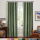 Online Designer Other Lazzzy Velvet Green Blackout Curtains 63 Inches Long Thermal Insulated Drapes for Bedroom Living Room Darkening Window Treatments Rod Pocket 2 Panels Sage Green