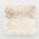 Online Designer Combined Living/Dining Mocha Ombre Mongolian Faux Fur Throw Pillow