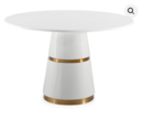 Online Designer Combined Living/Dining ROSA WHITE 47? ROUND DINING TABLE