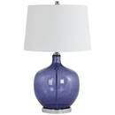Online Designer Bedroom Nina Clear Blue Glass Jug Table Lamp