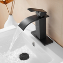 Online Designer Bathroom 7771-BK Single Hole Faucet Single-handle Bathroom Faucet with Drain Assembly