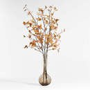 Online Designer Dining Room Golden Leaf Branch Arrangement in Dyon Grey Vase