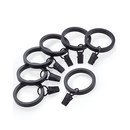 Online Designer Home/Small Office Black Curtain Rings, Set of 7