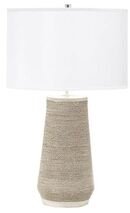 Online Designer Living Room Palecek Aviana Coastal Beach White Shade White Wash Lampakanai Rope Table Lamp