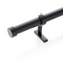 Online Designer Home/Small Office CB Matte Black End Cap and Curtain Rod Set 48