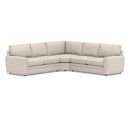 Online Designer Combined Living/Dining Pearce Square Arm Upholstered 3-Piece L-Shaped Wedge Sectional