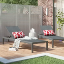 Online Designer Patio Caggiano Outdoor Metal Chaise Lounge (Set of 2)