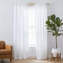 Online Designer Living Room Custom Size European Flax Linen Curtain - White