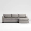Online Designer Combined Living/Dining Axis II Grey Sectional with Chaise