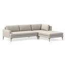 Online Designer Combined Living/Dining Andes 3-Piece Ottoman Sectional