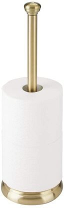 Online Designer Bathroom mDesign Decorative Metal Free-Standing Toilet Paper Holder