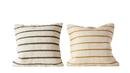 Online Designer Combined Living/Dining Set of 2 Wool Blend Woven Striped Pillows design by BD Edition